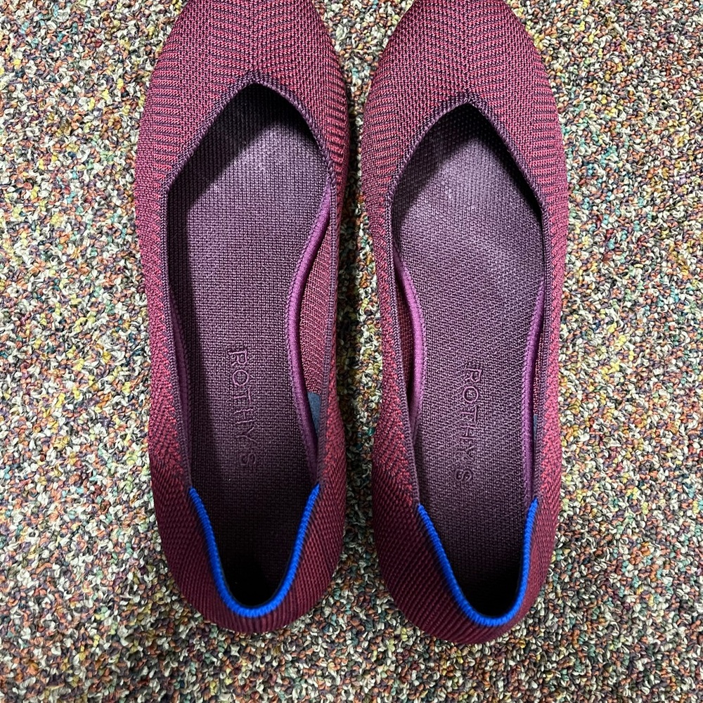 Rothy's Cabernet Flats size 9